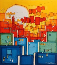 Salman Farooqi, 30 x 36 Inch, Acrylic on Canvas, Cityscape Painting, AC-SF-354